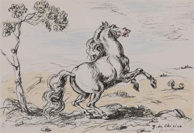 Lot 98 - Giorgio de Chirico (1888-1978) CAVALLO IN...