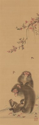 Lot 11 - Mori Sosen (1747-1821) Hanging scroll mounted...