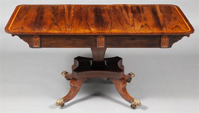 Lot 552 - George IV Inlaid Rosewood, Tulipwood and...