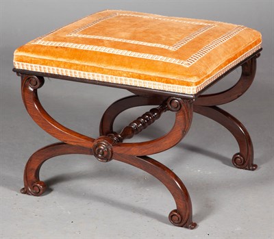 Lot 551 - George IV Rosewood Stool Second quarter 19th...