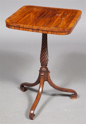 Lot 555 - Regency Tulipwood and Mahogany Tripod Table...