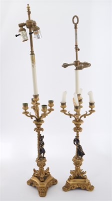Lot 120 - Pair of Restauration Gilt-Bronze Figural...