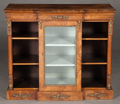Lot 183 - Victorian Gilt-Metal-Mounted Walnut Breakfront...