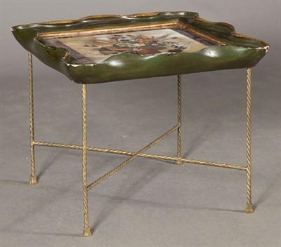 Lot 185 - Pietra Dura Panel-Inset Painted and...