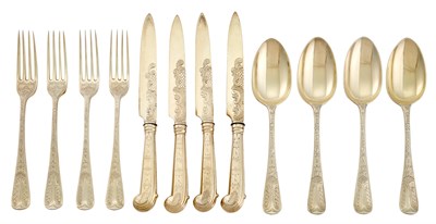 Lot 204 - Victorian Silver Gilt Fruit Service