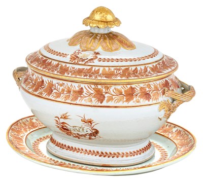 Lot 441 - Chinese Export Porcelain Covered Soup Tureen...