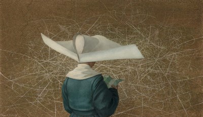 Lot 2004 - Robert Vickrey American, 1926-2011 The Letter...