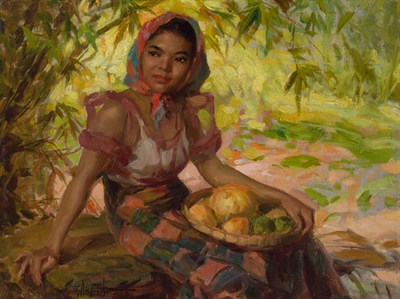 Lot 76 - Fernando Cueto Amorsolo Filipino, 1892-1972...