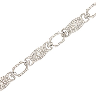 Lot 249 - Platinum and Diamond Bracelet