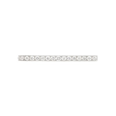 Lot 115 - Platinum, Diamond and Simulated Diamond Bar Pin