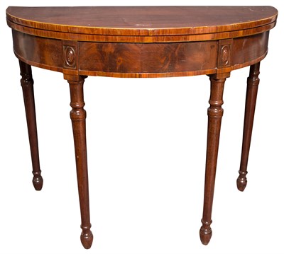 Lot 104 - George III Inlaid Mahogany Games Table Height...