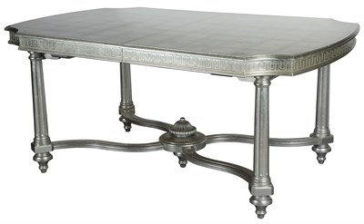 Lot 429 - Louis XVI Style Silver-Lacquered Extension...