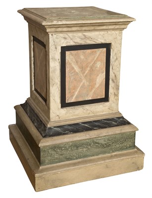 Lot 313 - Neoclassical Style Faux Marbleized Pedestal...