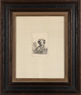 Lot 198 - Rembrandt van Rijn SELF PORTRAIT IN A FLAT CAP...