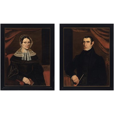 Lot 74 - American School 19th Century Portrait of a...