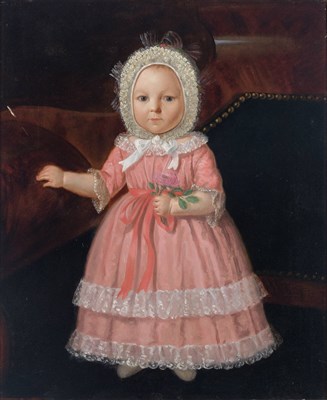 Lot 72 - American School 19th Century Girl in Pink...