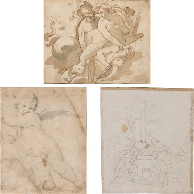 Lot 61 - Venetian School 18th Century Peleus Capturing...
