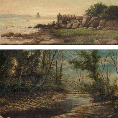 Lot 89 - George Hobbs American, 1846-1929 Coastal View...