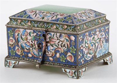 Lot 364 - Russian Silver, Cloisonné and Guilloché Enamel...