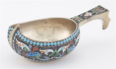Lot 362 - Group of Three Russian Silver and Cloisonné...