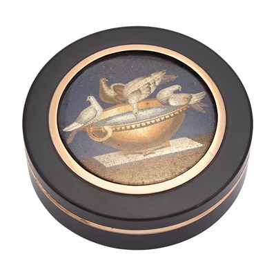 Lot 298 - Continental Micromosaic Inset Gold Mounted...