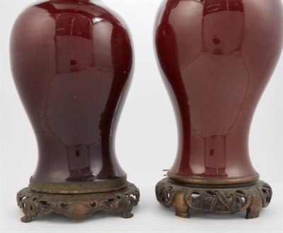 Lot 269 - Two Chinese Metal Mounted Oxblood Glazed...