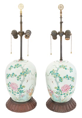 Lot 212 - Pair of Chinese Famille Rose Porcelain Covered...
