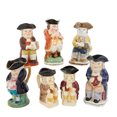 Lot 173 - Group of English Pottery Toby Jugs 19th/20th...