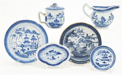 Lot 166 - Miscellaneous Group of Canton Blue and White...