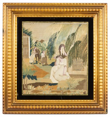 Lot 183 - George III Silk Needlework and Watercolor...