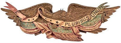 Lot 140 - Carved and Painted Federal Eagle Ornament 20th...