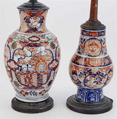 Lot 231 - Two Japanese Imari Porcelain Vases Each...