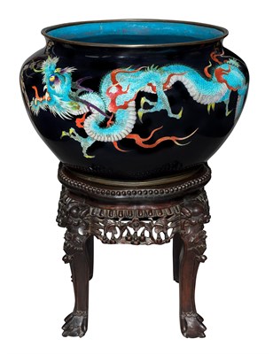 Lot 319 - Chinese Cloisonné Enamel Jardinière Depicting...