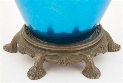 Lot 300 - Durand Metal Mounted Iridescent Glass Beehive...