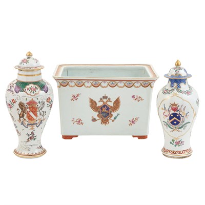 Lot 317 - Group of Chinese Export Style Armorial...