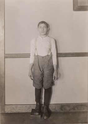 Lot 85 - HINE, LEWIS WICKES (1874-1940) Boy with club...
