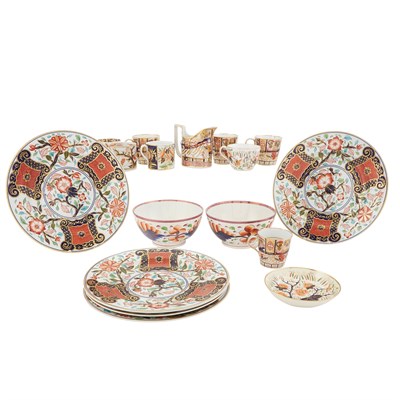 Lot 211 - Group of English Imari Palette Porcelain...