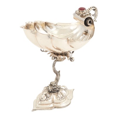 Lot 358 - Silver Nautilus Cup on Stand Height 7 7/8...