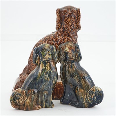 Lot 186 - Pair of Staffordshire Pottery Figures of...