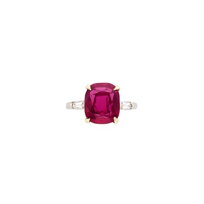 Lot 516 - Platinum, Gold, Ruby and Diamond Ring, Van Cleef & Arpels