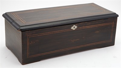 Lot 204 - Continental Inlaid Wood Music Box Retailed by...