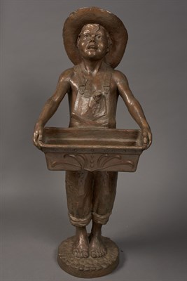Lot 329 - Patinated Bronze Sculpture of a Gardener Boy...