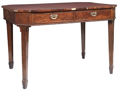 Lot 182 - George III Style Mahogany and Red Leather...