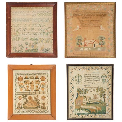 Lot 206 - Group of English and Continental Samplers 19th...