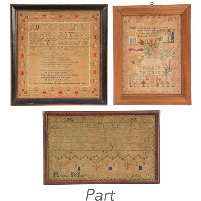 Lot 159 - Group of Five American and English Samplers...
