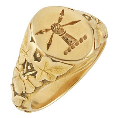 Lot 143 - Four Gold and Blue Stone Rings