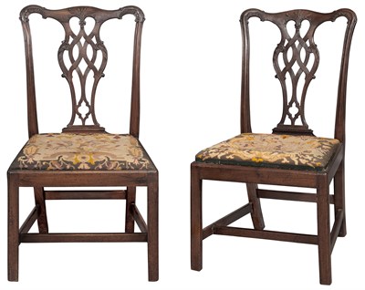Lot 169 - Pair of George III Mahogany Side Chairs 18th...