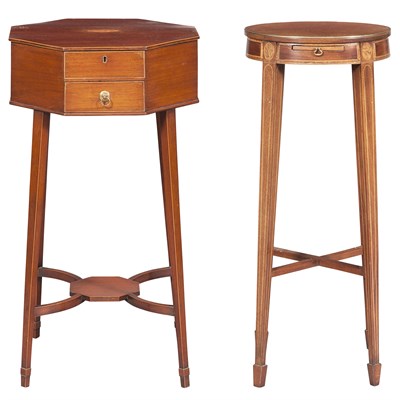 Lot 332 - George III Inlaid Mahogany Octagonal Work...