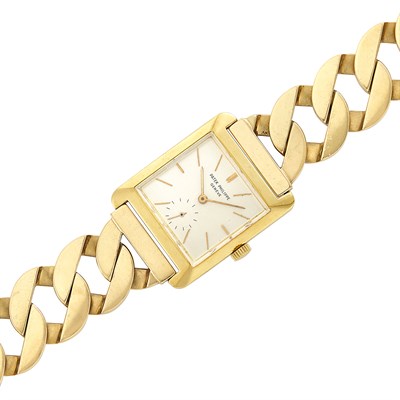Lot 470 - Gold Wristwatch, Patek Philippe with Gold Curblink Bracelet