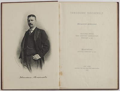 Lot 169 - ROOSEVELT, THEODORE Memorial Addresses....